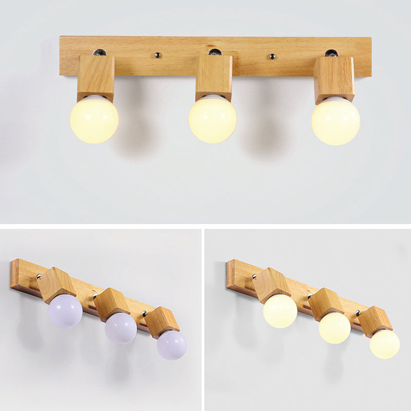 Rotatable Long Strip Square 3-Light Wall Lamp