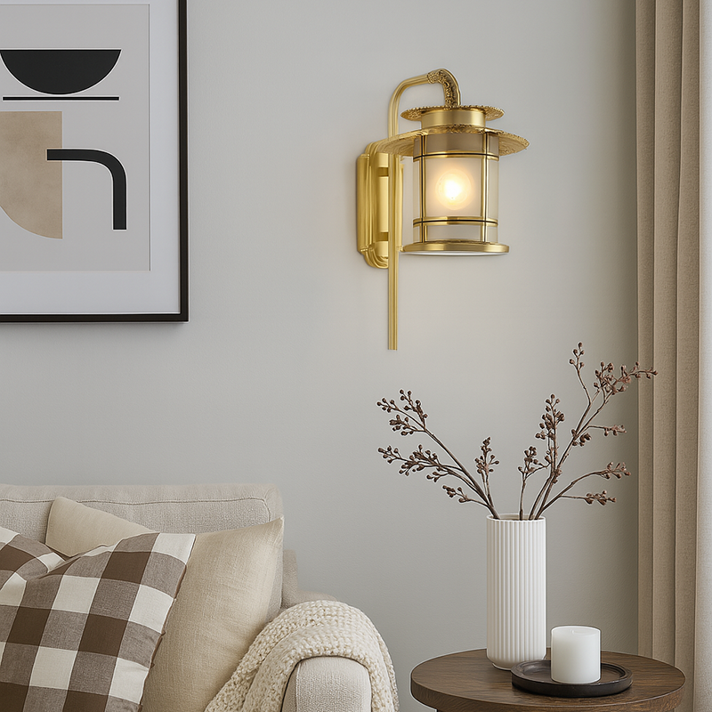 Eave Lantern Copper Soldered Wall Lamp
