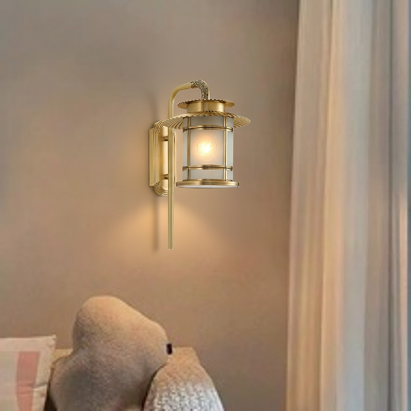 Eave Lantern Copper Soldered Wall Lamp
