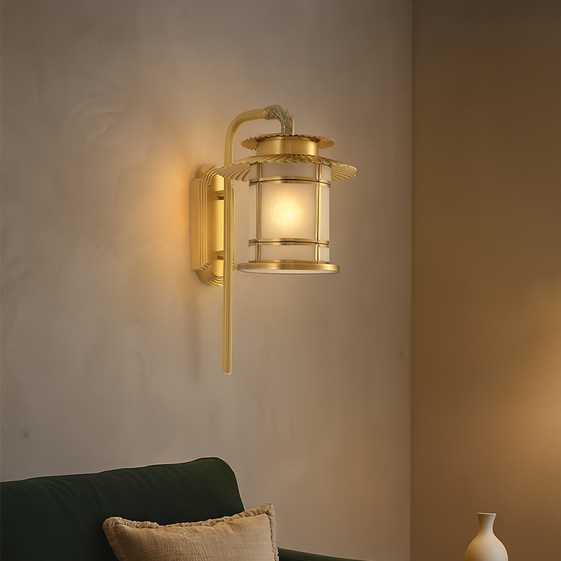 Eave Lantern Copper Soldered Wall Lamp