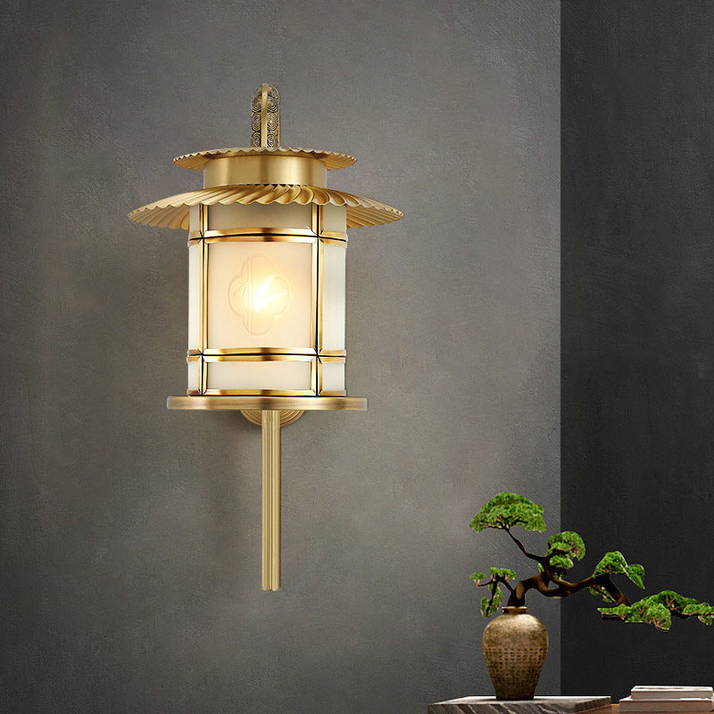 Eave Lantern Copper Soldered Wall Lamp