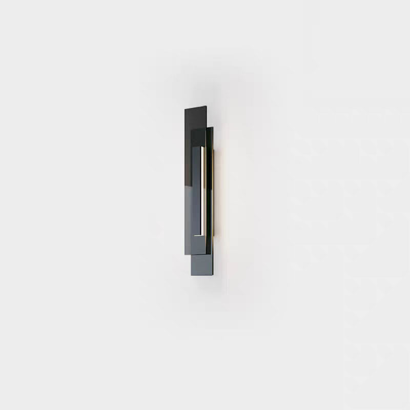 Interlaced Rectangular Iron Glass Wall Lamp