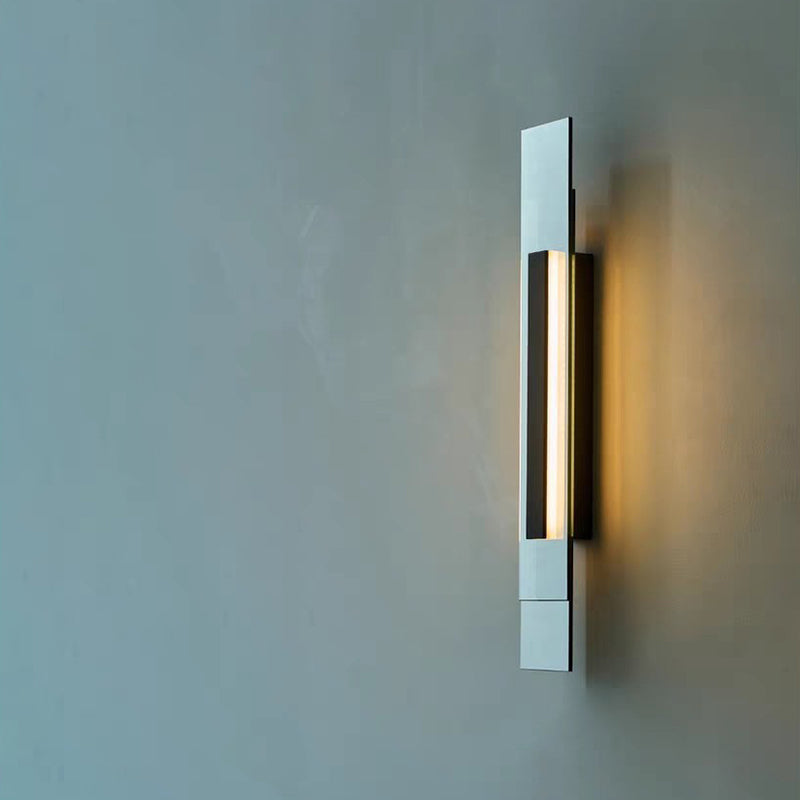 Interlaced Rectangular Iron Glass Wall Lamp