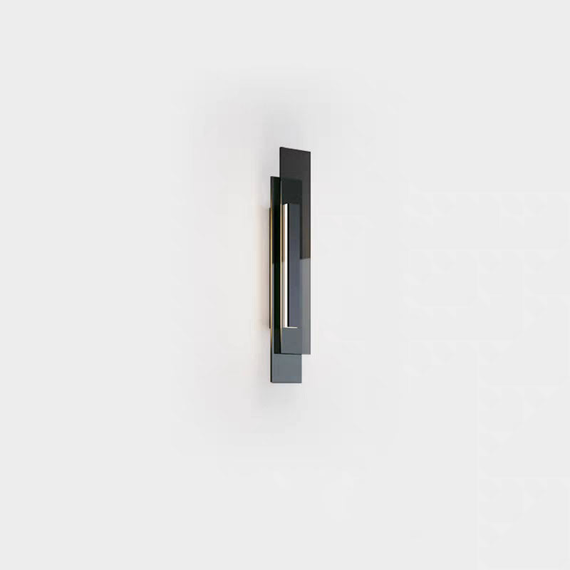 Interlaced Rectangular Iron Glass Wall Lamp