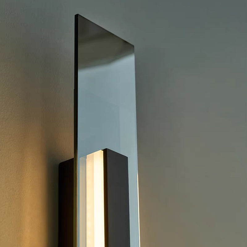 Interlaced Rectangular Iron Glass Wall Lamp