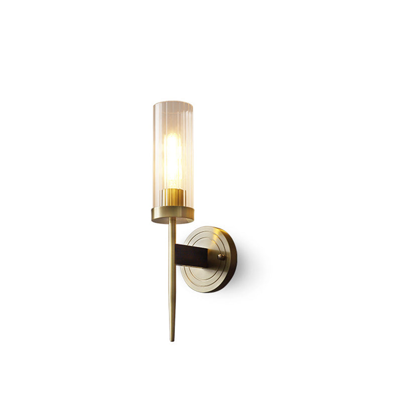 Copper Glass Linear 1/2 Wall Lamp