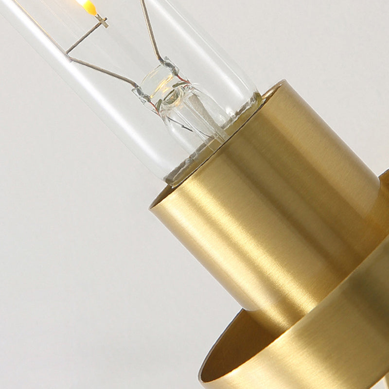 Copper Glass Linear 1/2 Wall Lamp