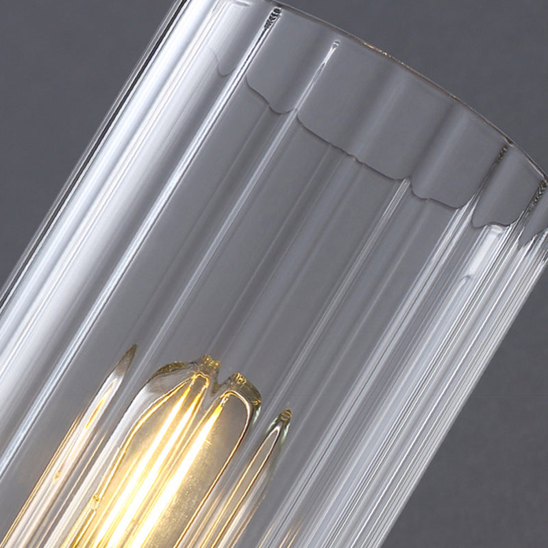 Copper Glass Linear 1/2 Wall Lamp