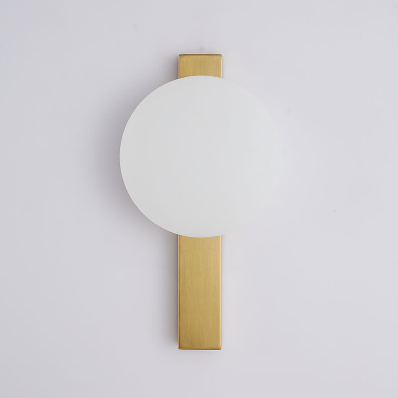 Iron Plastic Round Bedroom Wall Lamp
