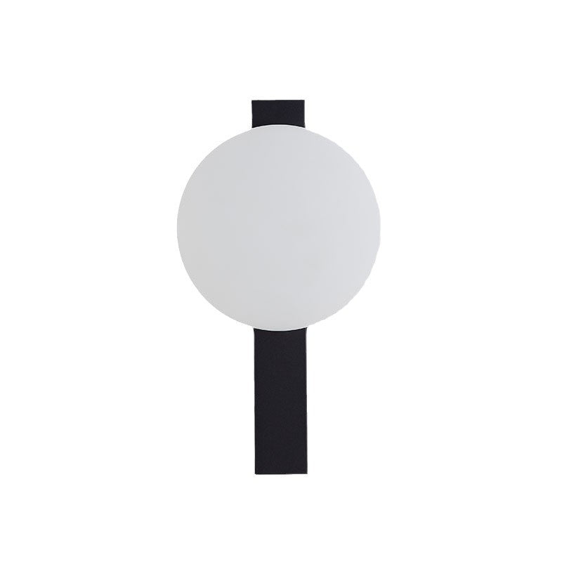 Iron Plastic Round Bedroom Wall Lamp