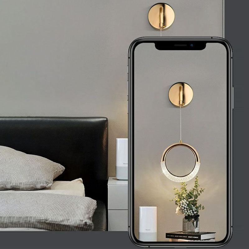 PVC Metal Acrylic Moon Wall Lamp