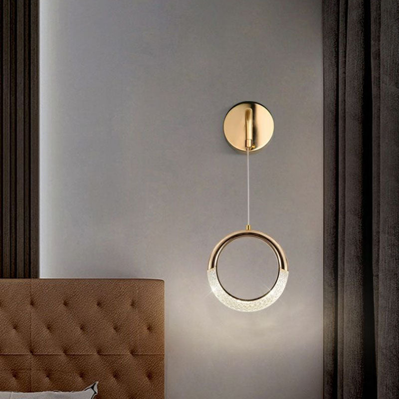 PVC Metal Acrylic Moon Wall Lamp
