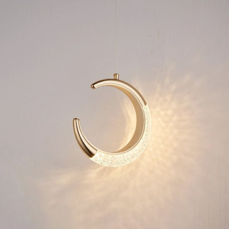 PVC Metal Acrylic Moon Wall Lamp