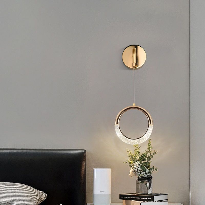 PVC Metal Acrylic Moon Wall Lamp