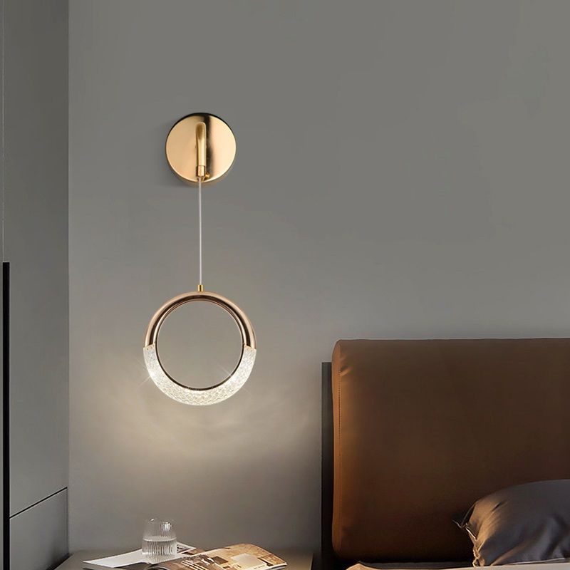 PVC Metal Acrylic Moon Wall Lamp