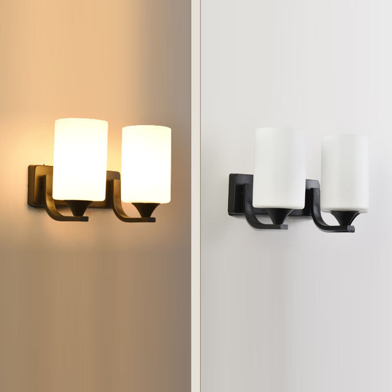 Iron Glass Linear 1/2 Wall Lamp