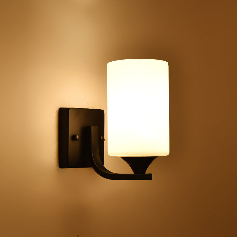Iron Glass Linear 1/2 Wall Lamp