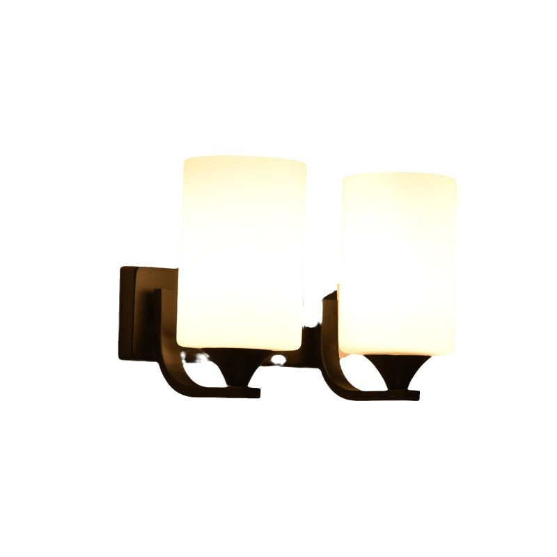 Iron Glass Linear 1/2 Wall Lamp