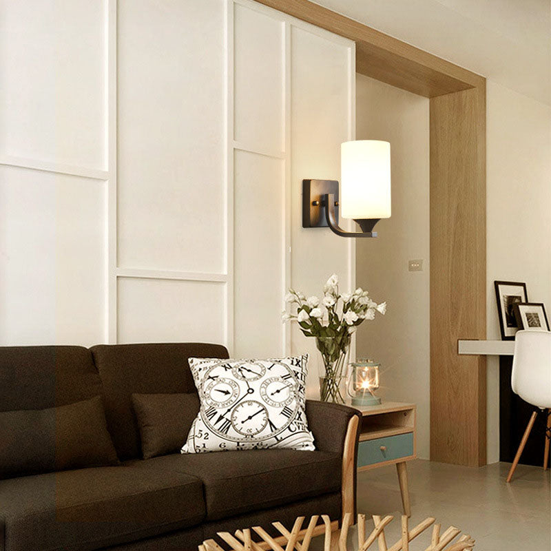 Iron Glass Linear 1/2 Wall Lamp