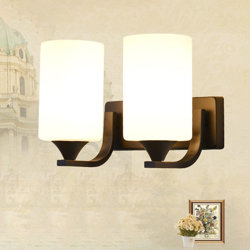 Iron Glass Linear 1/2 Wall Lamp