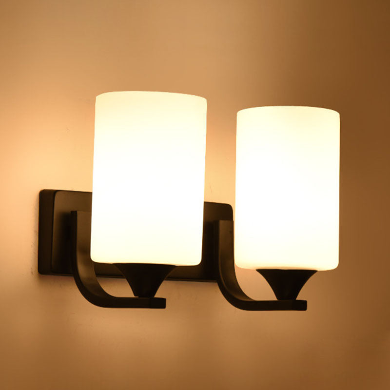 Iron Glass Linear 1/2 Wall Lamp