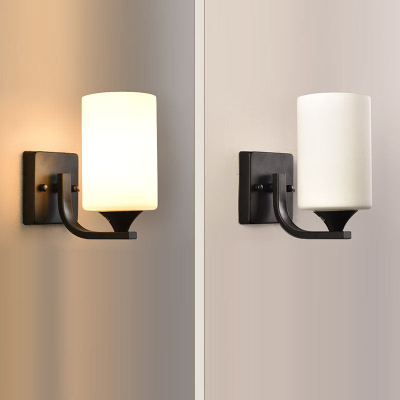 Iron Glass Linear 1/2 Wall Lamp