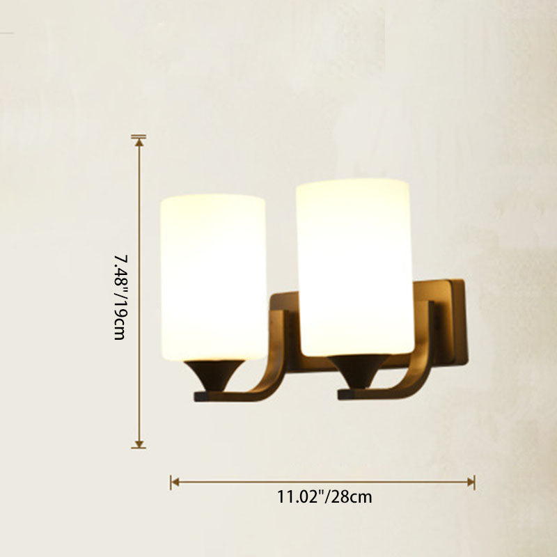 Iron Glass Linear 1/2 Wall Lamp