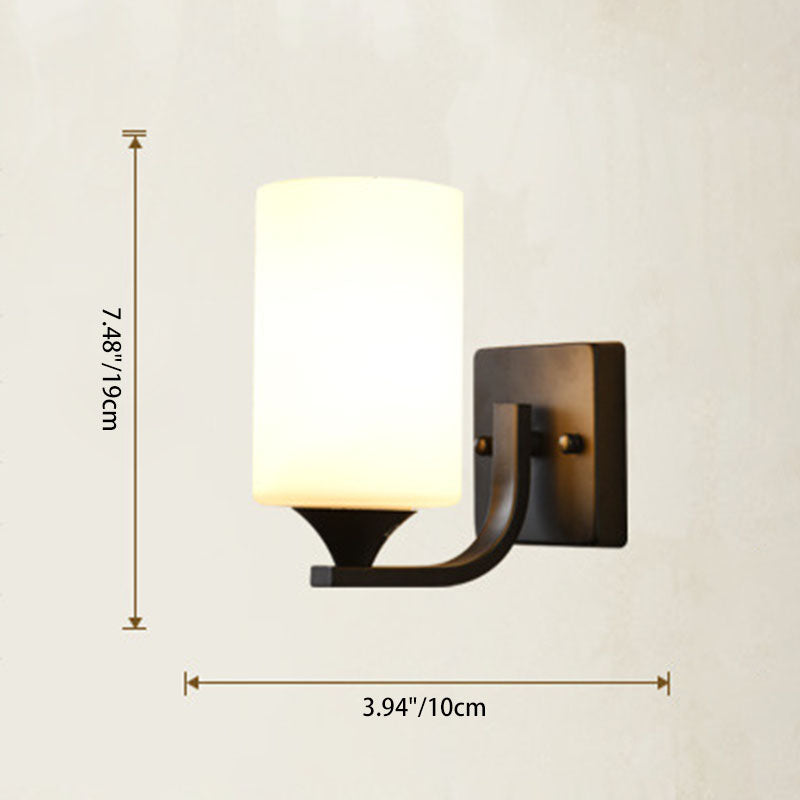 Iron Glass Linear 1/2 Wall Lamp