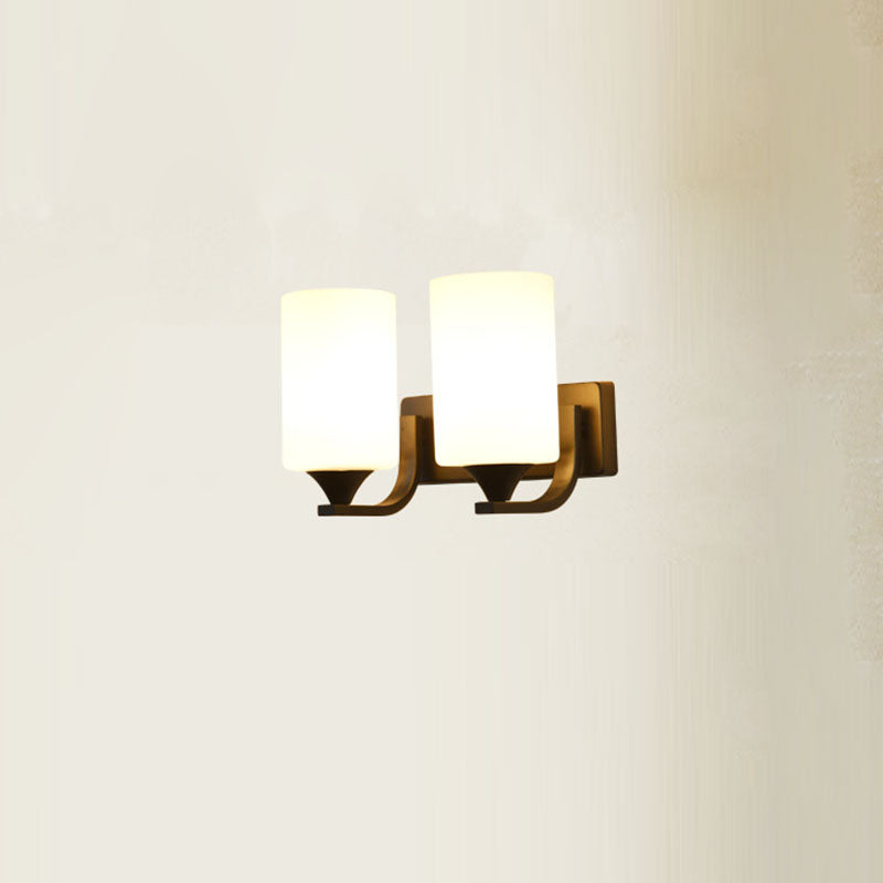 Iron Glass Linear 1/2 Wall Lamp