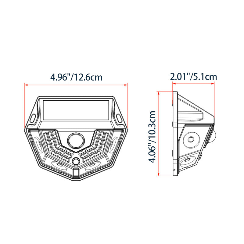 ABS PC Semicircle Patio Outdoor Light