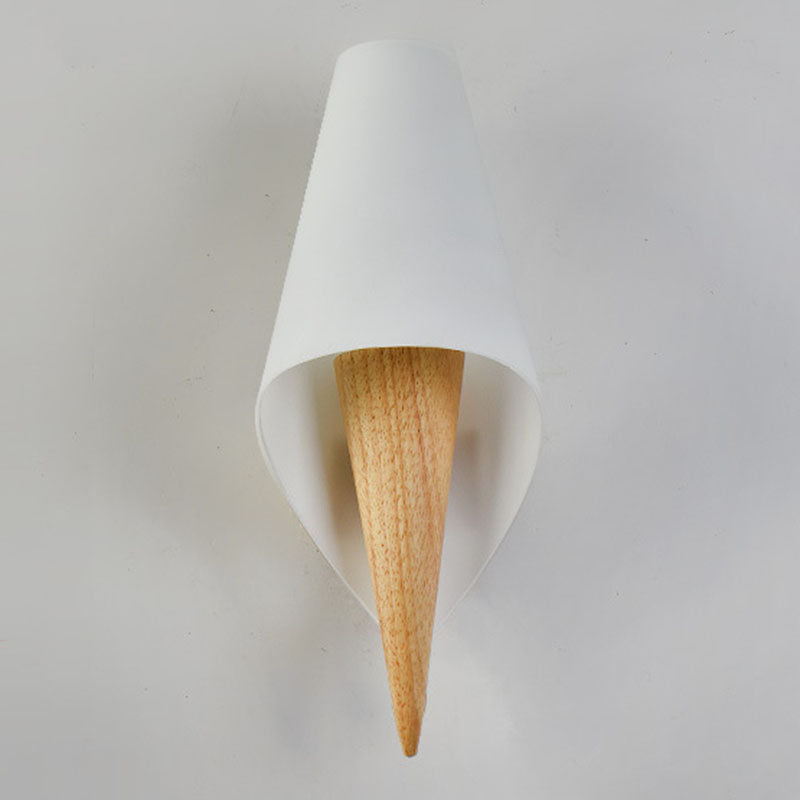 Wood Glass Ice Cream Wall Lamp