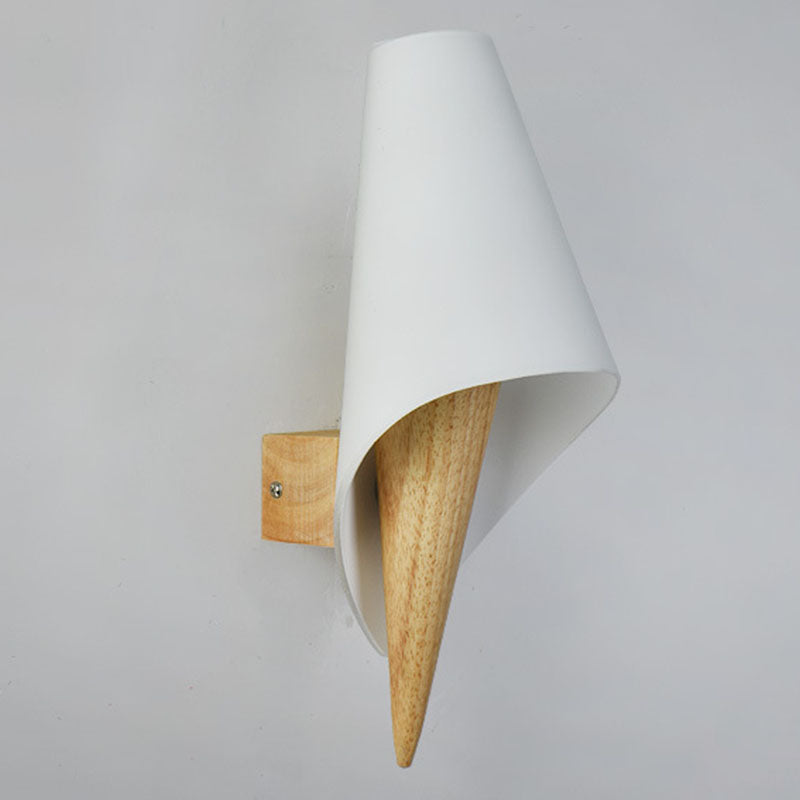 Wood Glass Ice Cream Wall Lamp