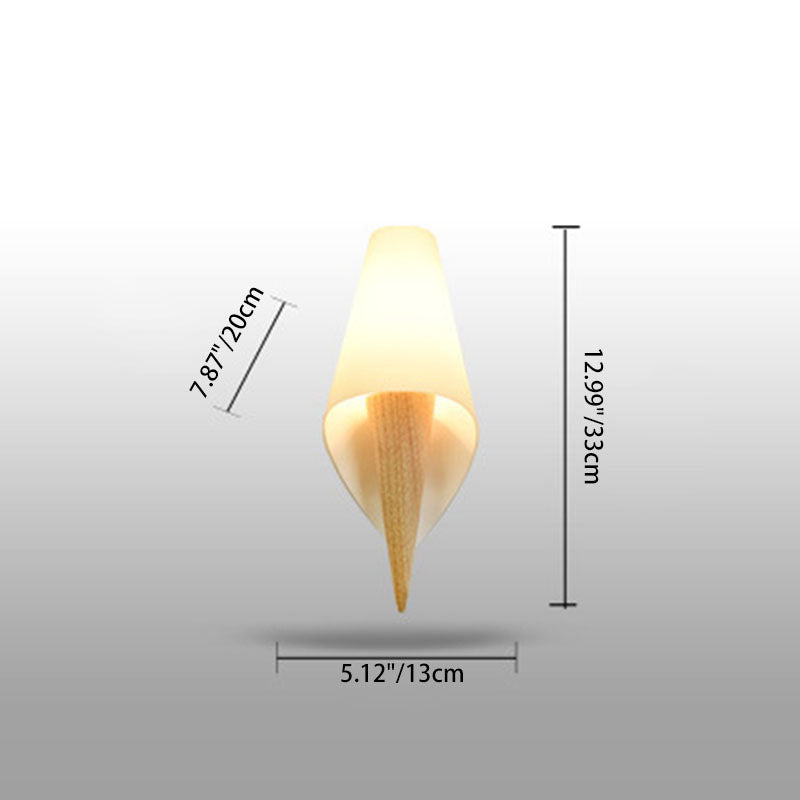 Wood Glass Ice Cream Wall Lamp