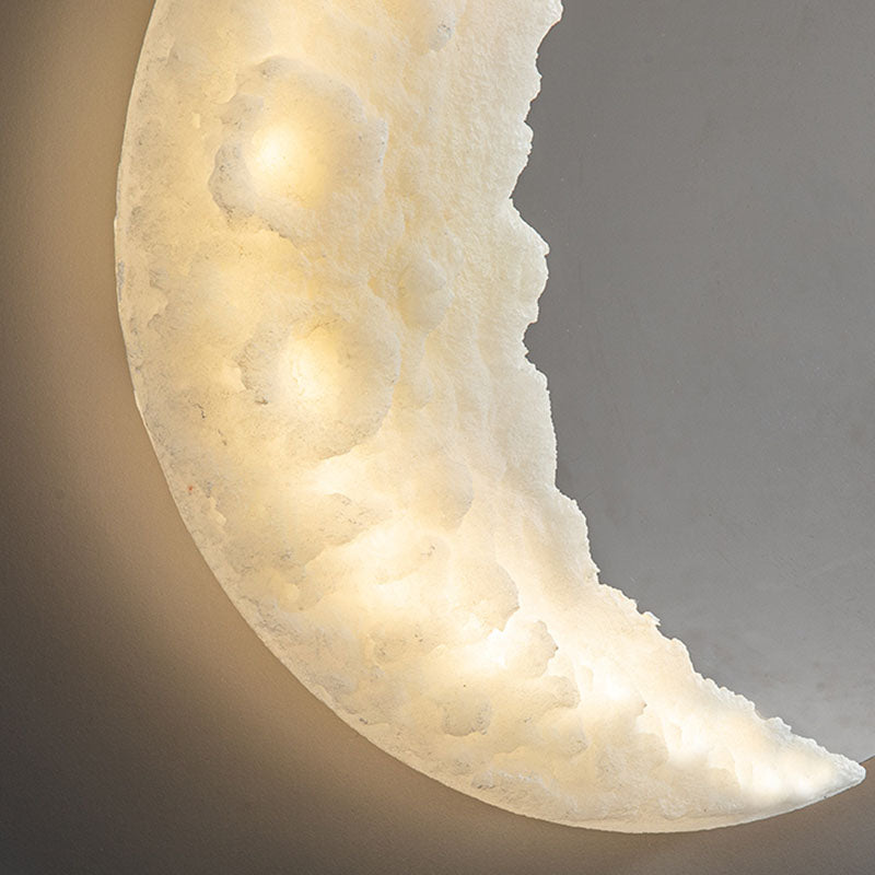 Resin Stainless Steel Moon Wall Lamp