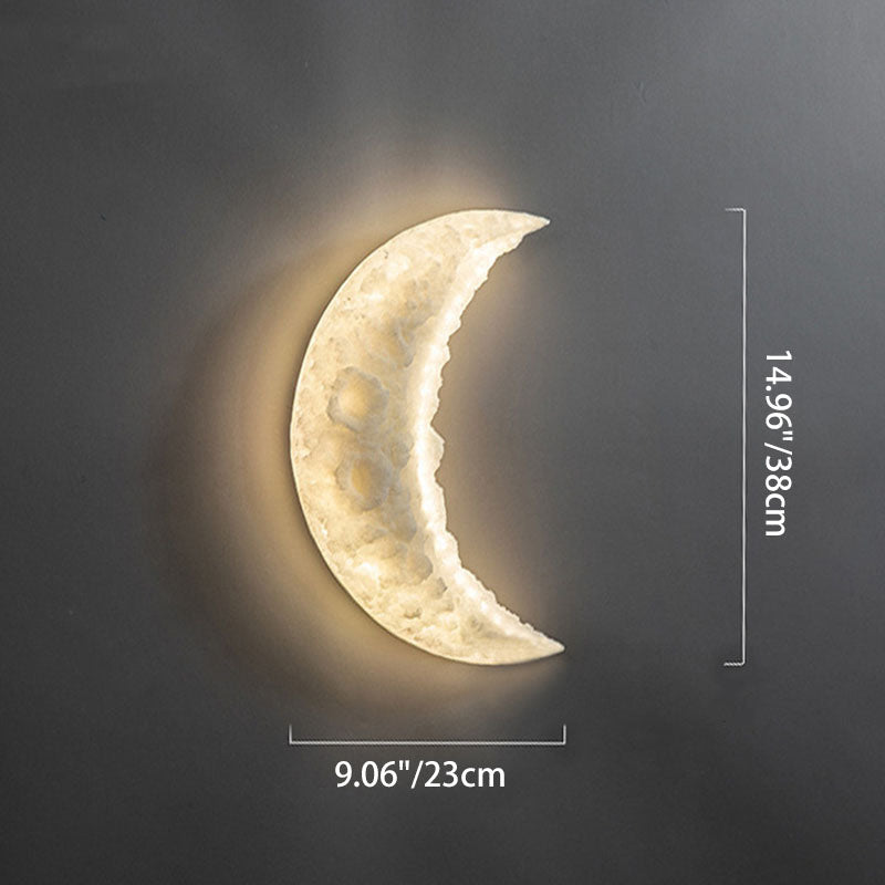 Resin Stainless Steel Moon Wall Lamp