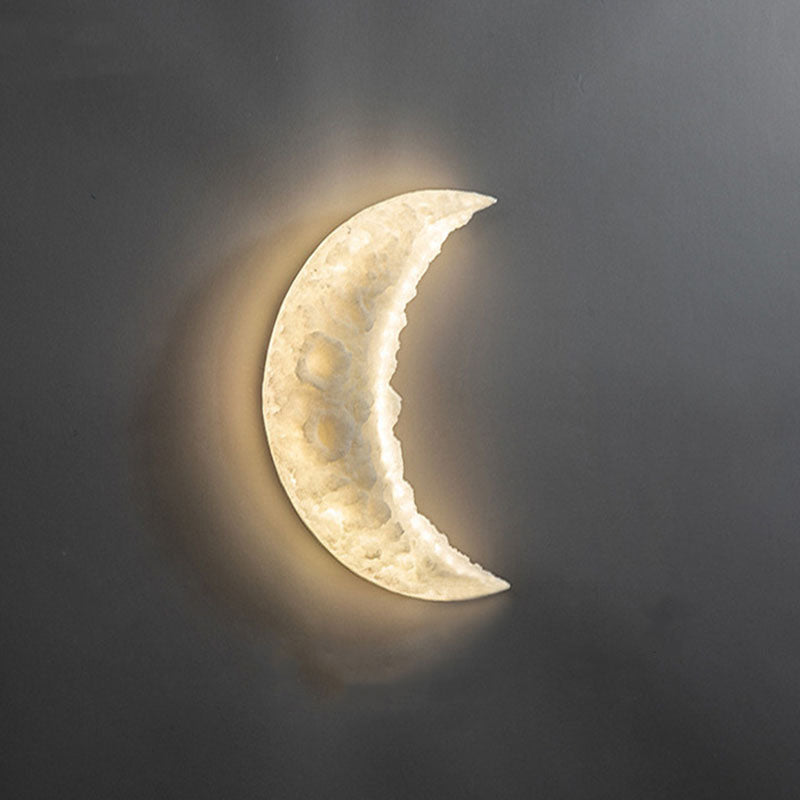 Resin Stainless Steel Moon Wall Lamp