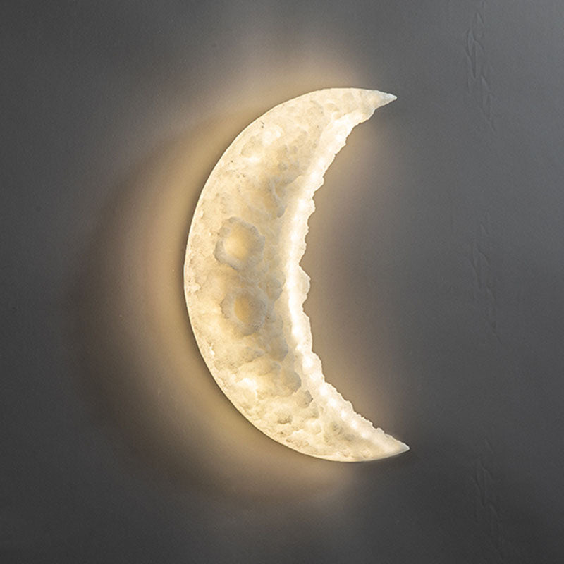 Resin Stainless Steel Moon Wall Lamp