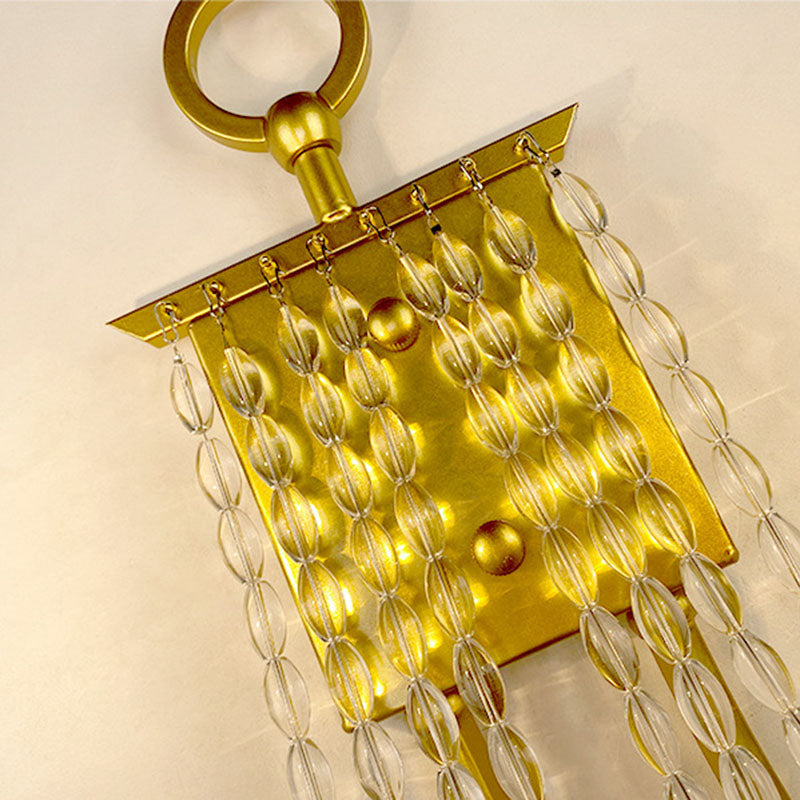 Iron Crystal Candle 1/2 Wall Lamp