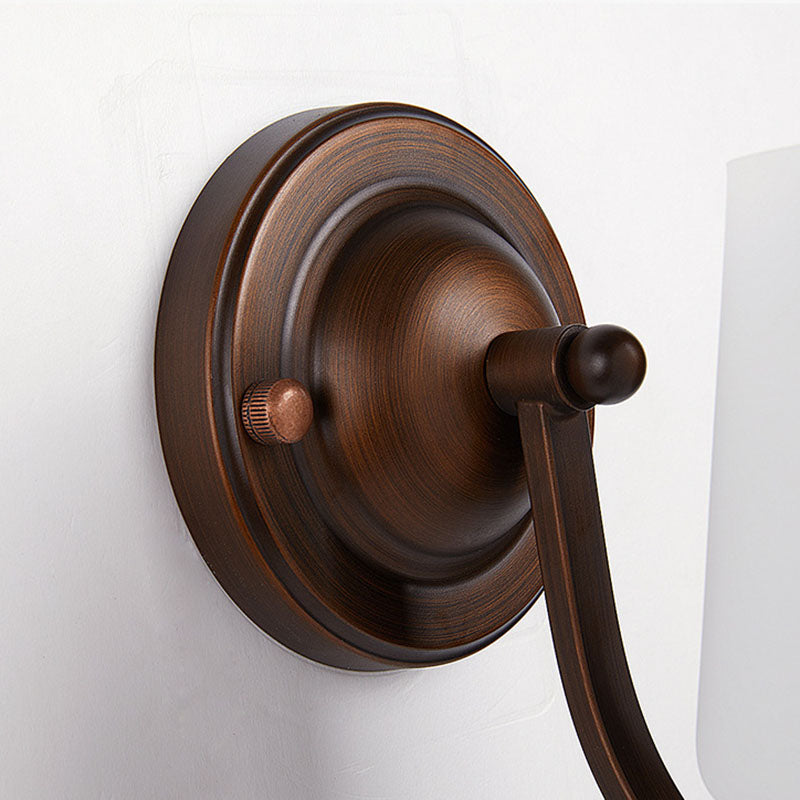 Iron Glass Lantern Flower Wall Lamp