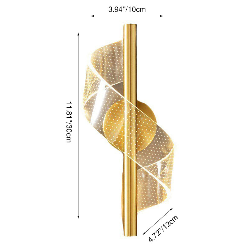 Iron Acrylic Linear Bedroom Wall Lamp