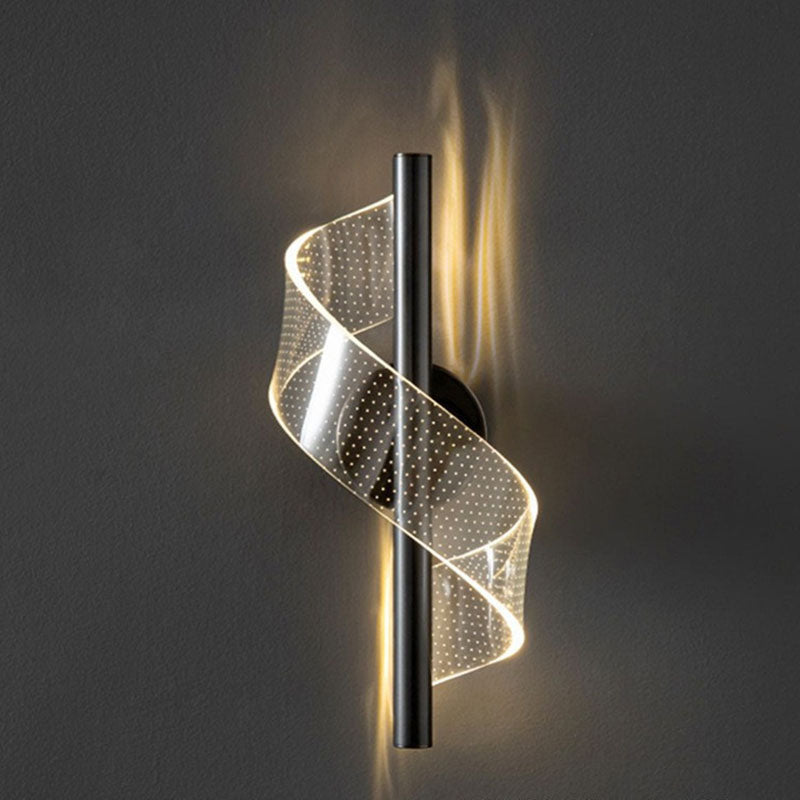 Iron Acrylic Linear Bedroom Wall Lamp