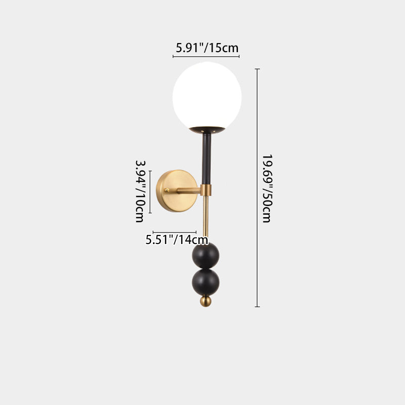 Iron Glass Linear Bedroom Wall Lamp