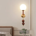 Iron Glass Linear Bedroom Wall Lamp