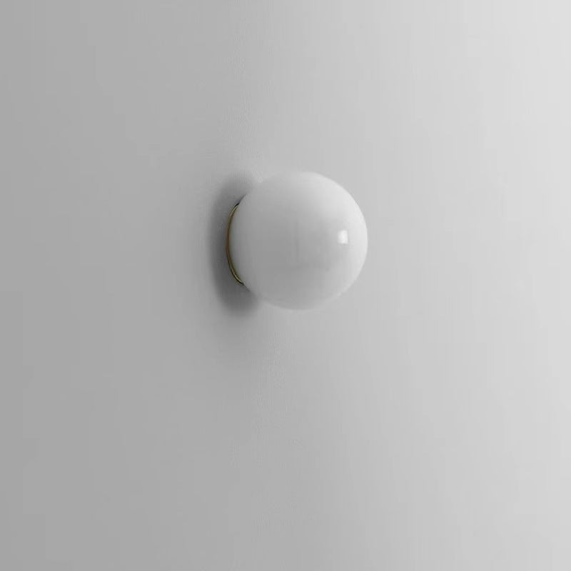 Metal Glass Ball Living Wall Lamp