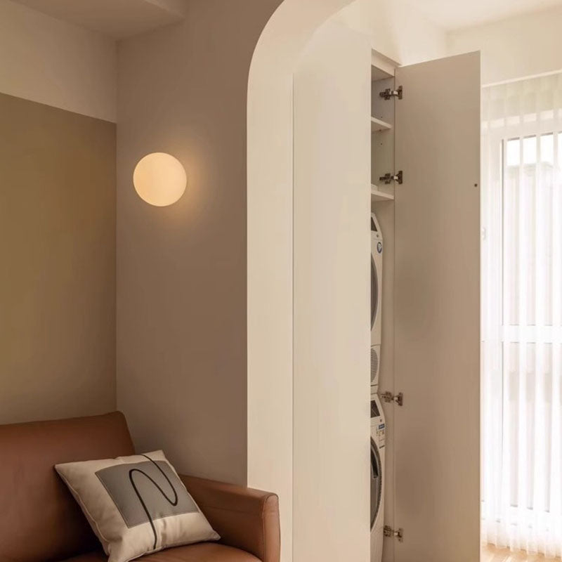 Metal Glass Ball Living Wall Lamp