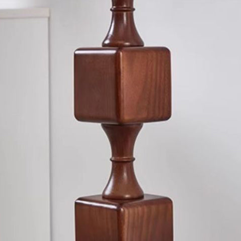 Wood Fabric Linear Living Floor Lamp