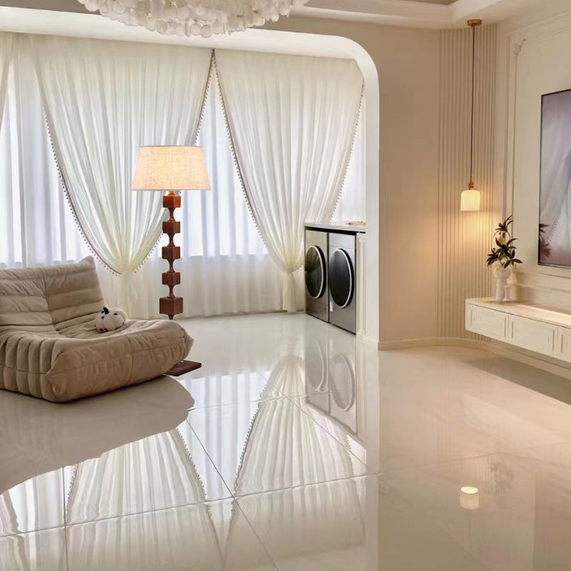 Wood Fabric Linear Living Floor Lamp