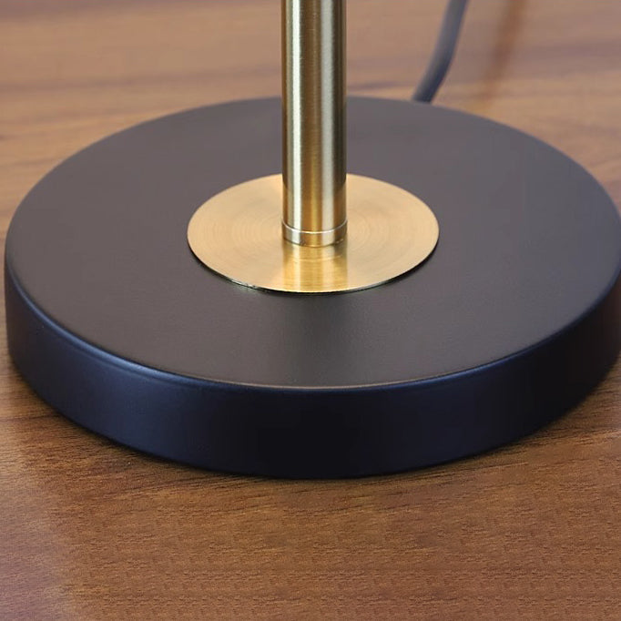 Round Column Fabric Iron Table Lamp