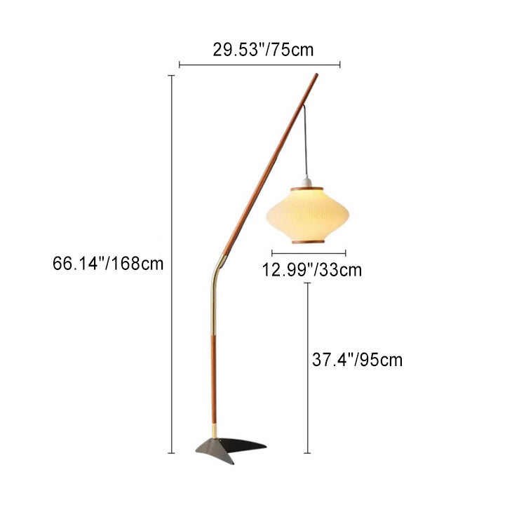 Lantern Long Acrylic Ash Floor Lamp