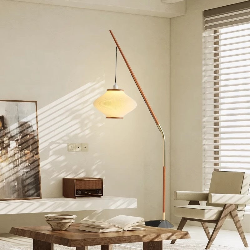 Lantern Long Acrylic Ash Floor Lamp